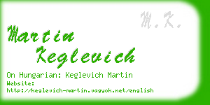 martin keglevich business card